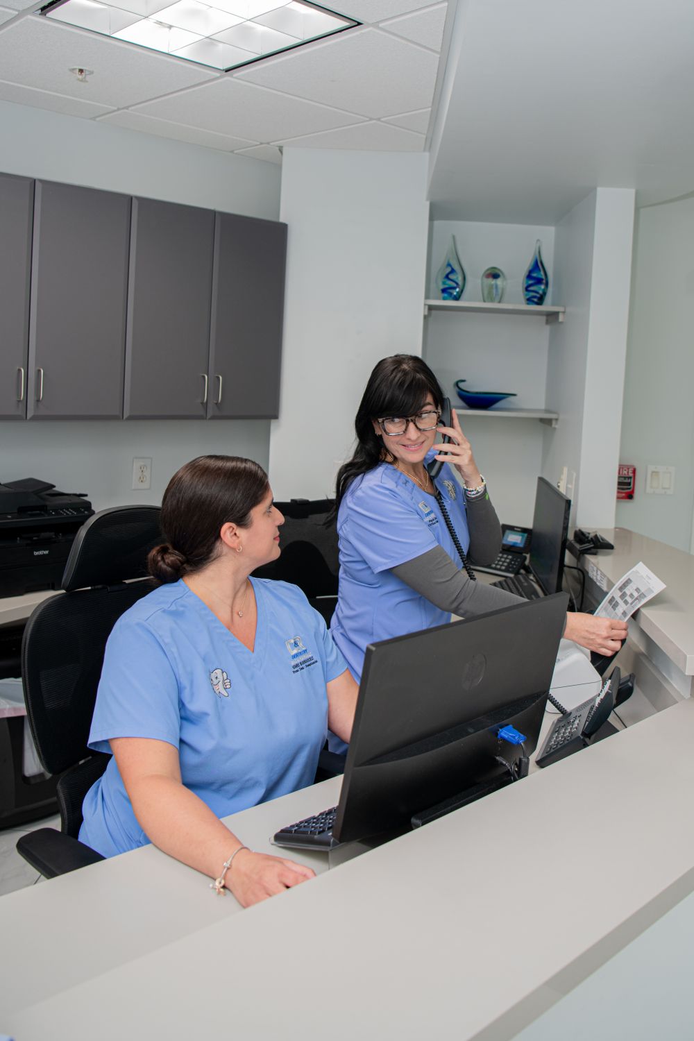 D & R Dentistry front-desk team in West Kendall